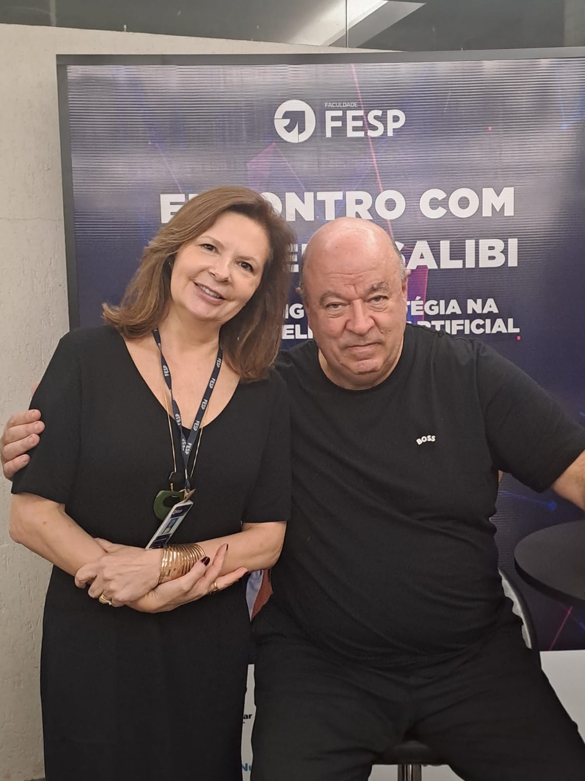 Professora Edna Luiza Percegona e José Salibi Neto